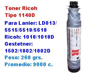 Toner Gestetner 1502/ 1802/ 1802D Original